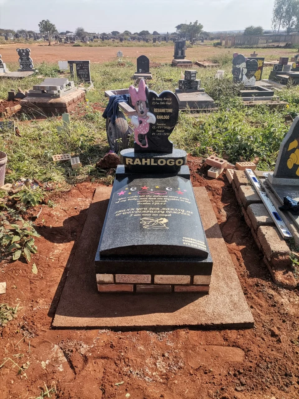 White classical granite memorial